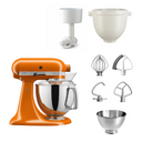 KitchenAid 4,8 L 5KSM175 Artisan Küchenmaschine Breadlover mit Messerschmidt Getreidemühlenvorsatz + Brotbackschüssel