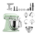 KitchenAid 4,8 L 5KSM175 Artisan Küchenmaschine Meatlover mit Ganzmetall- Fleischwolf